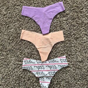 (3) NWT Victoria's Secret thong underwear, Size Large